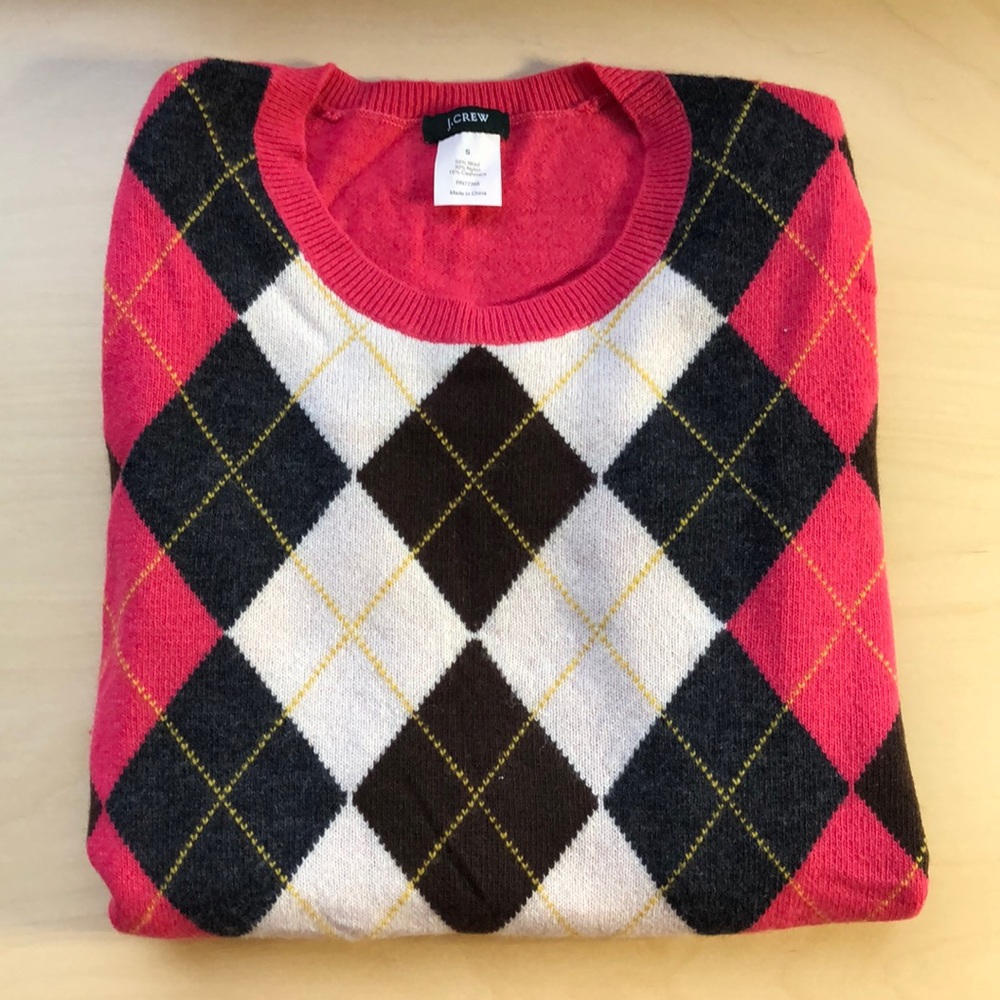 J CREW cashmere & wool 3/4 sleeve sweater